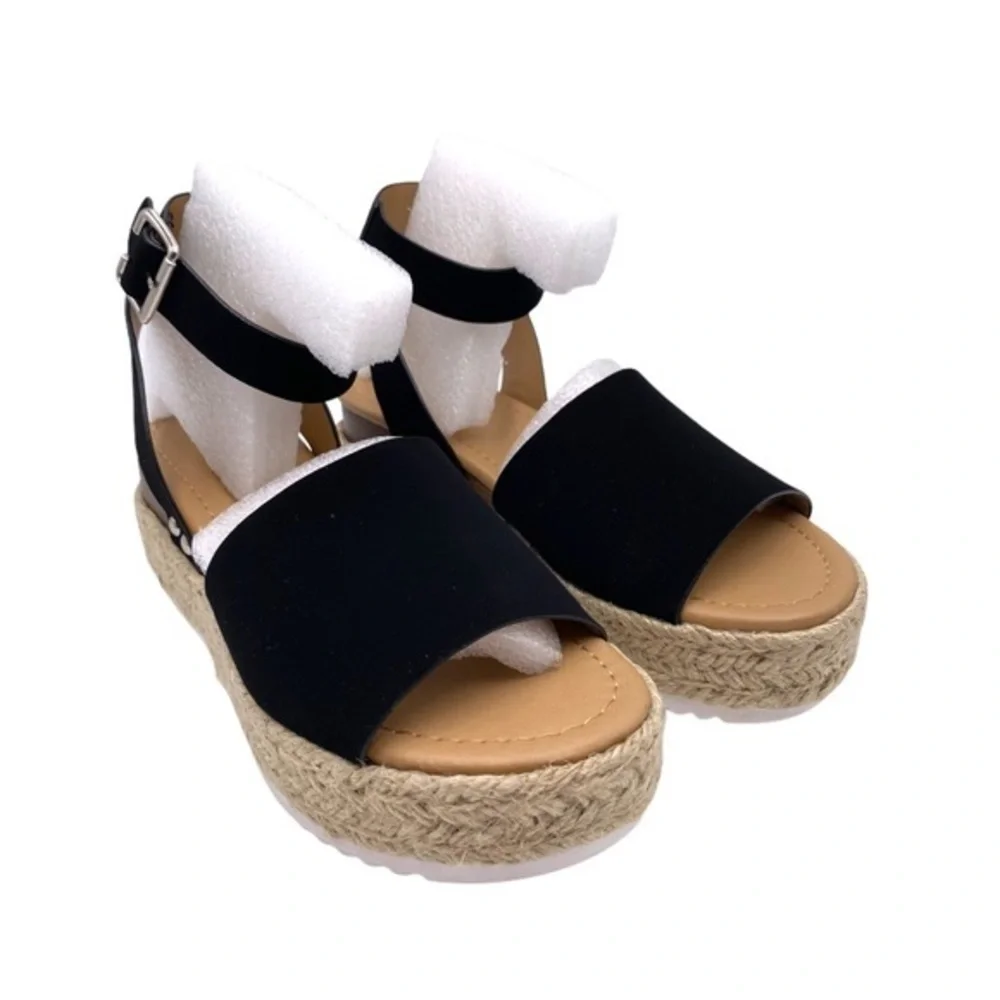 Soda Topic Women’s Open Toe Ankle Strap Espadrille Platform Sandals NIB